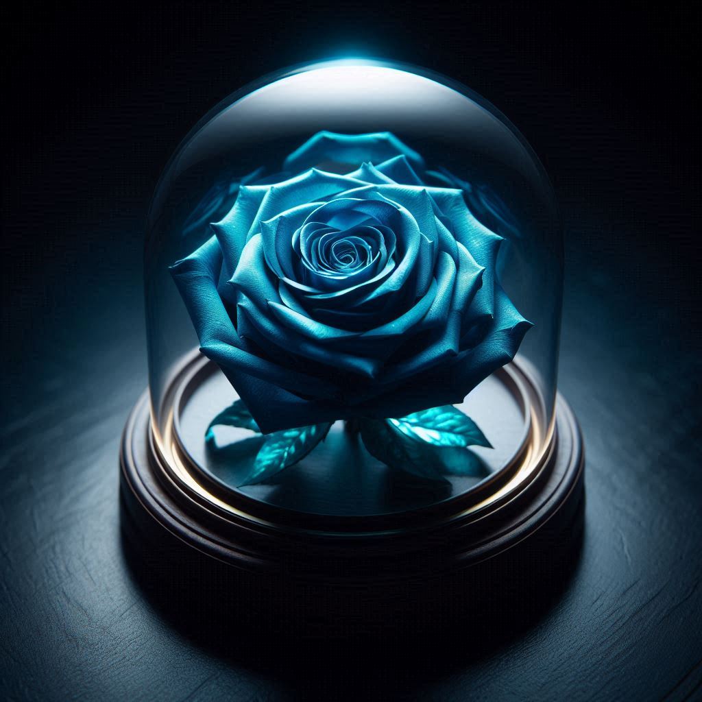 rosa eterna azul